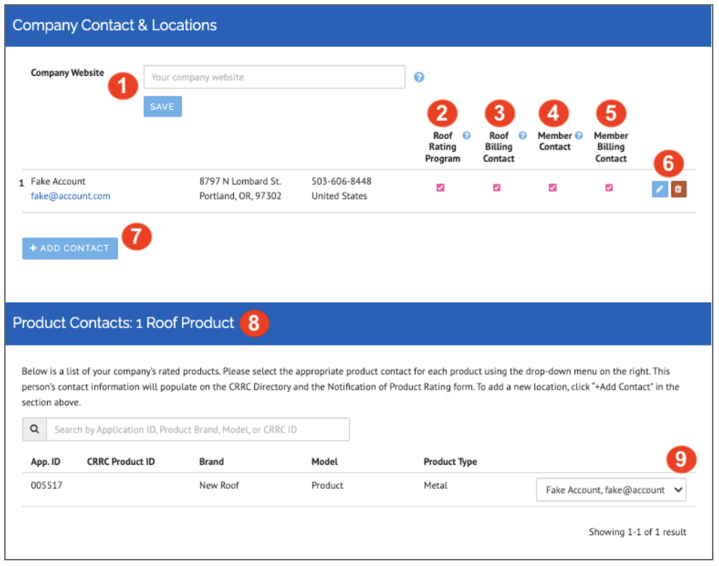 Roof Company Contacts & Locations